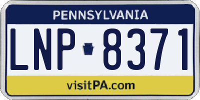 PA license plate LNP8371
