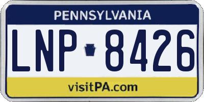 PA license plate LNP8426