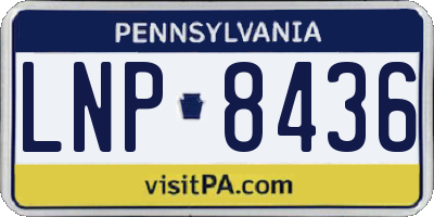 PA license plate LNP8436