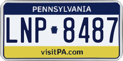 PA license plate LNP8487