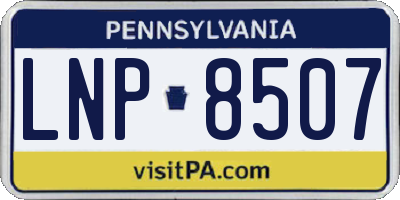 PA license plate LNP8507