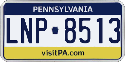 PA license plate LNP8513