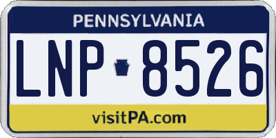 PA license plate LNP8526