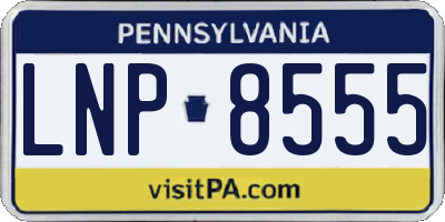 PA license plate LNP8555