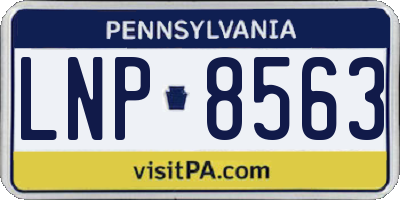 PA license plate LNP8563