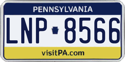 PA license plate LNP8566