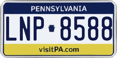 PA license plate LNP8588