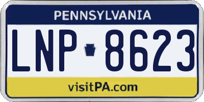PA license plate LNP8623