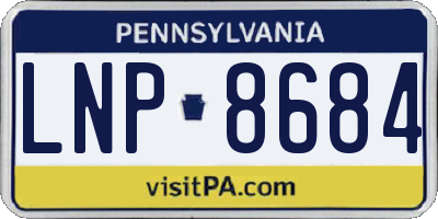 PA license plate LNP8684