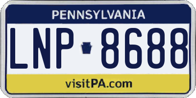 PA license plate LNP8688