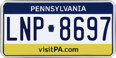 PA license plate LNP8697