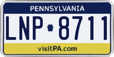 PA license plate LNP8711