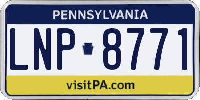 PA license plate LNP8771