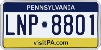PA license plate LNP8801