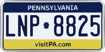 PA license plate LNP8825