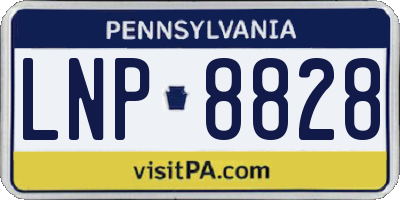 PA license plate LNP8828