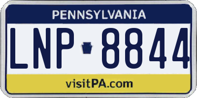 PA license plate LNP8844