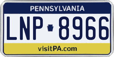 PA license plate LNP8966