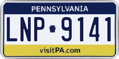 PA license plate LNP9141