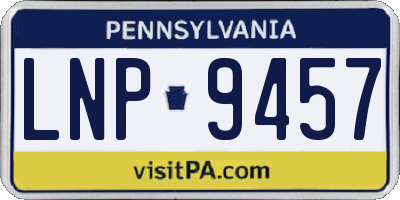 PA license plate LNP9457