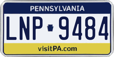 PA license plate LNP9484