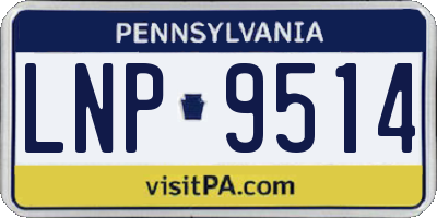 PA license plate LNP9514