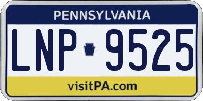 PA license plate LNP9525