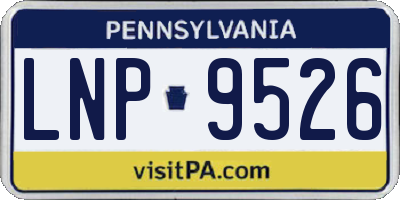 PA license plate LNP9526