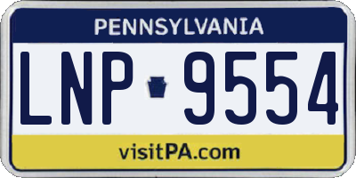 PA license plate LNP9554