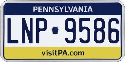 PA license plate LNP9586
