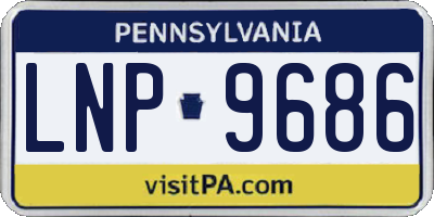 PA license plate LNP9686