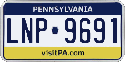 PA license plate LNP9691