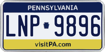 PA license plate LNP9896