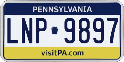 PA license plate LNP9897