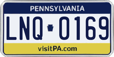 PA license plate LNQ0169