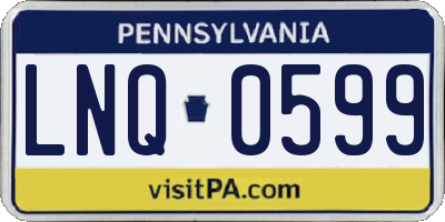 PA license plate LNQ0599