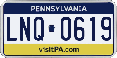 PA license plate LNQ0619