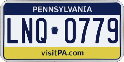PA license plate LNQ0779