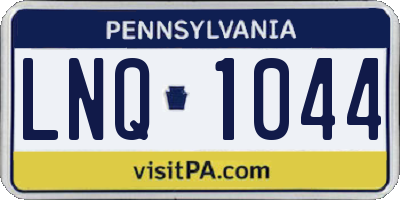 PA license plate LNQ1044