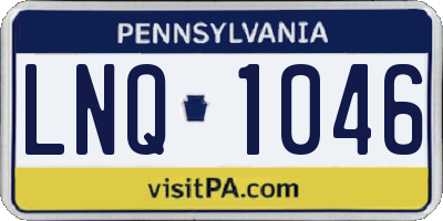 PA license plate LNQ1046