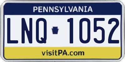PA license plate LNQ1052