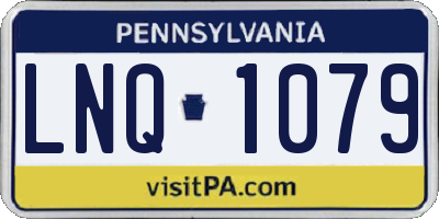 PA license plate LNQ1079