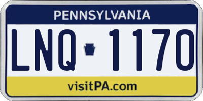 PA license plate LNQ1170