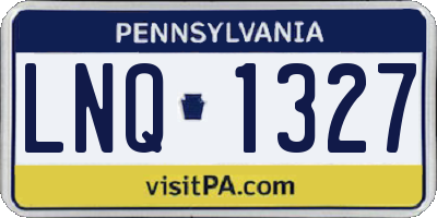 PA license plate LNQ1327