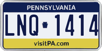 PA license plate LNQ1414