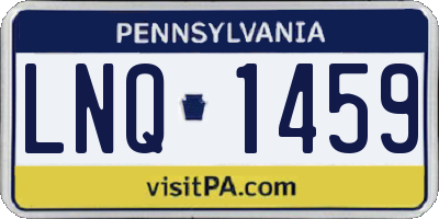 PA license plate LNQ1459