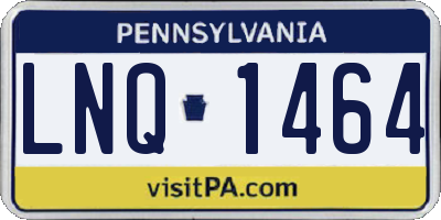 PA license plate LNQ1464