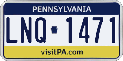 PA license plate LNQ1471