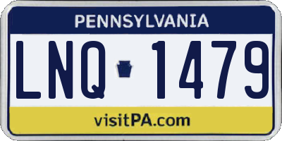 PA license plate LNQ1479