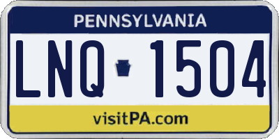 PA license plate LNQ1504